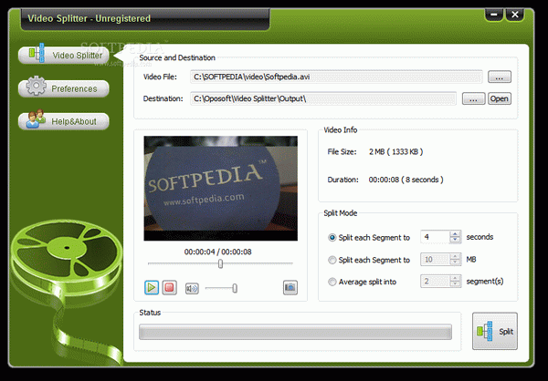 Oposoft Video Splitter