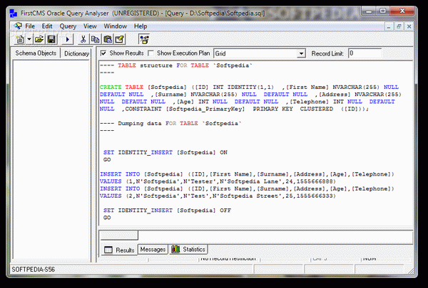 Oracle Query Analyser