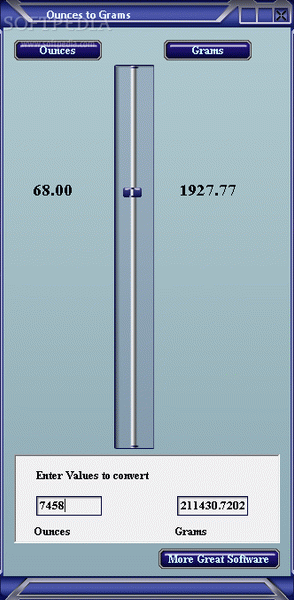 Ounces to Grams Converter