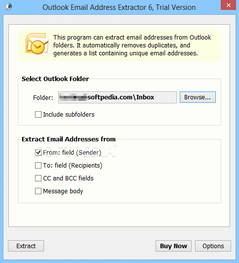 Outlook Email Address Extractor