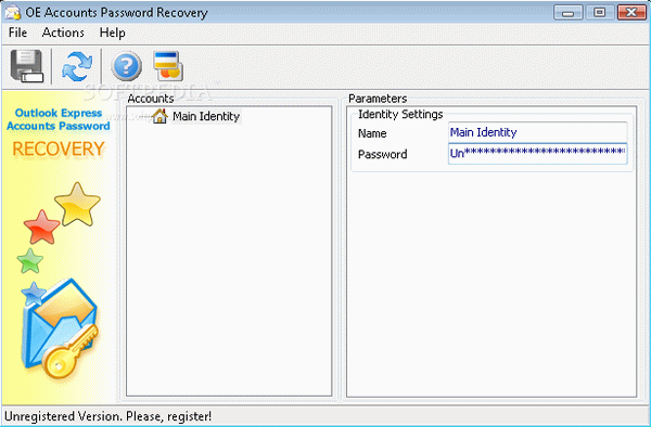 Outlook Express Accounts Password Recovery