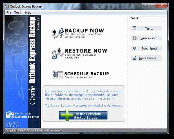 Outlook Express Backup