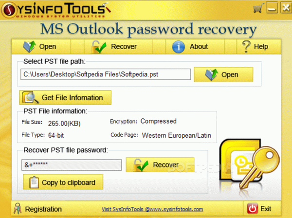 SysInfoTools Outlook PST Password Remover