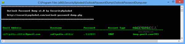 Outlook Password Dump