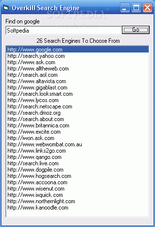 Overkill Search Engine