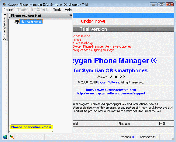 Oxygen Phone Manager for Symbian phones