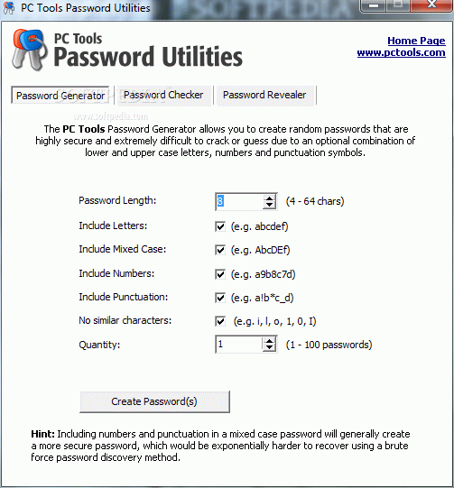 PC Tools Password Utilities