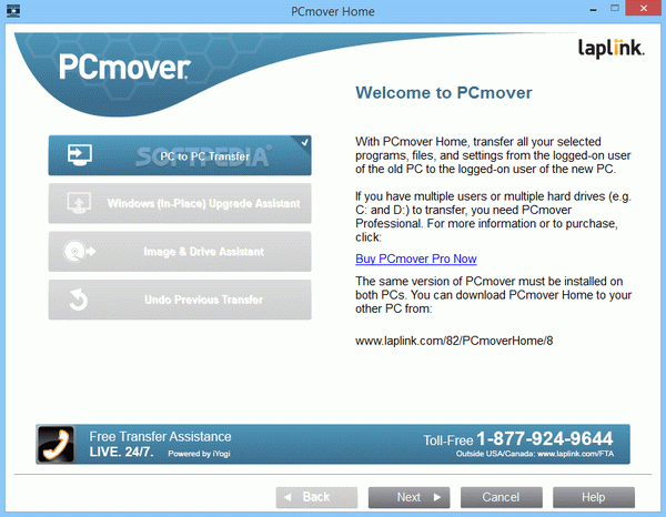 PCmover Home