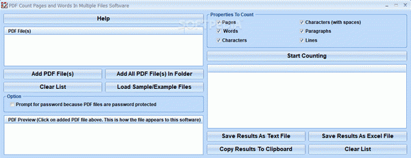 PDF Count Pages and Words In Multiple Files Software