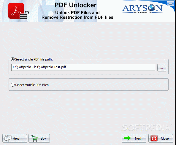 Aryson PDF File Unlocker