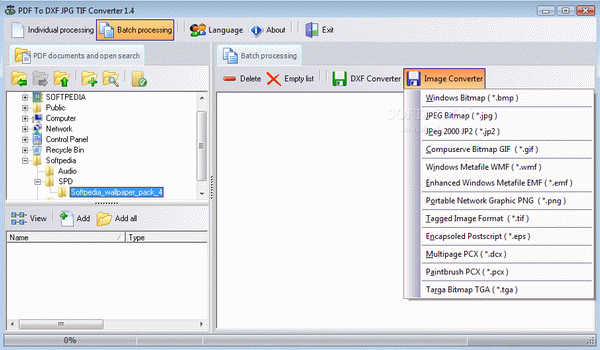 PDF to DXF JPG TIFF Converter