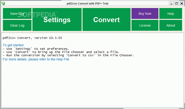 pdf2csv Convert