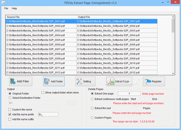 PDFdu Extract Page