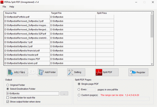 PDFdu Split PDF