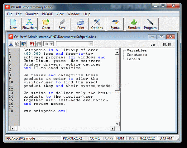 PICAXE Programming Editor