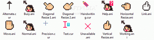 PIXEL GIRL Cursor Set