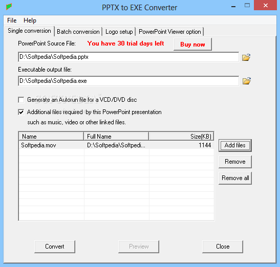 PPTX to EXE Converter