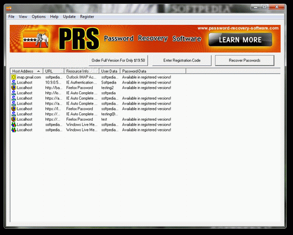 PRS Password Recovery Software