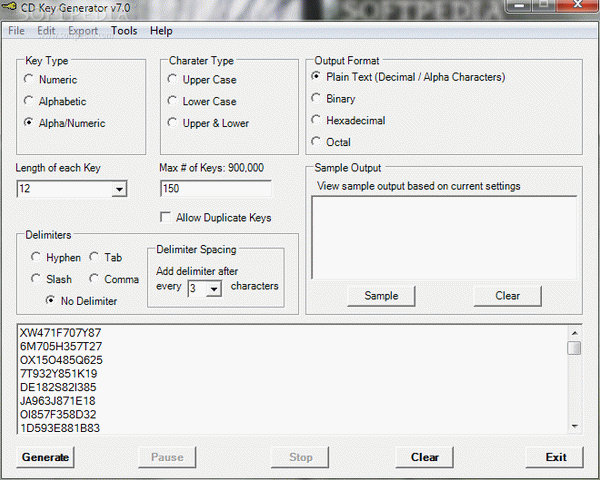 CD Key Generator