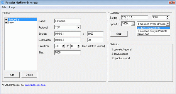 Paessler NetFlow Generator