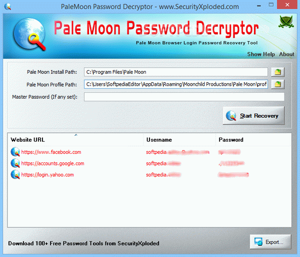 Pale Moon Password Decryptor