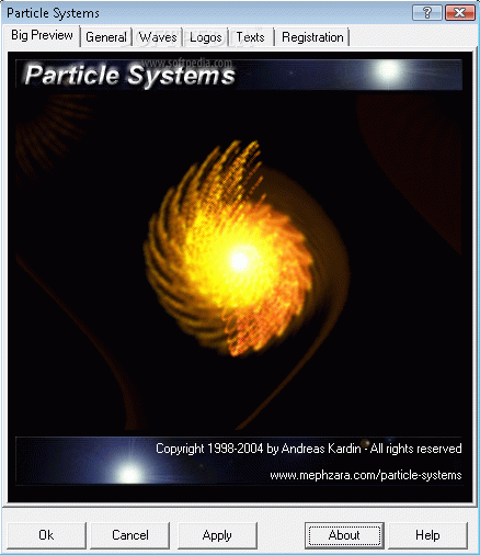 Particle Systems Screen Saver