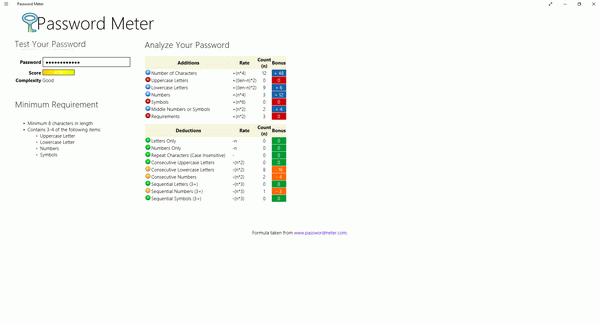 Password Meter for Windows 10/8.1