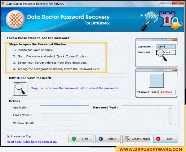 Password Recovery Software For BitKinex