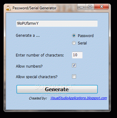 Password/Serial Generator