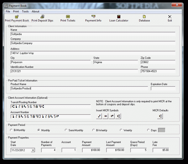 Payment Book