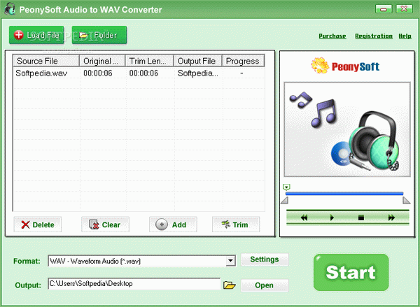 PeonySoft Audio to WAV Converter