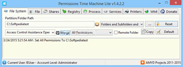 Permissions Time Machine Lite