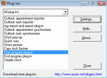 Peter's Ultimate Alarm Clock Program Manager Plug-in