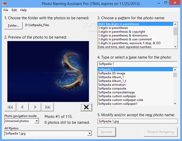 Photo Naming Assistant Pro
