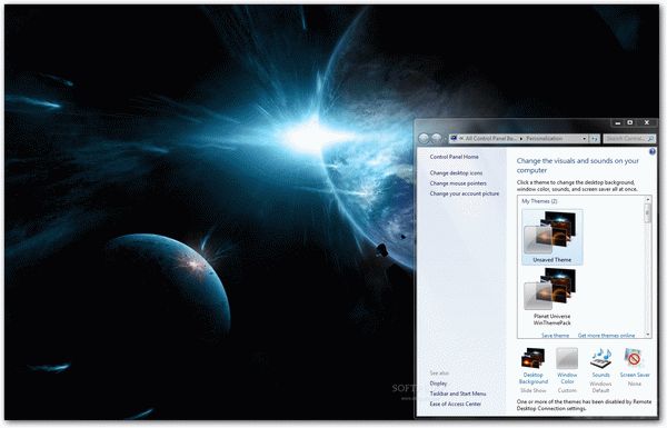 Planet Universe Windows Theme