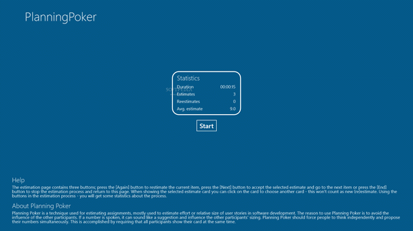 PlanningPoker for Windows 8