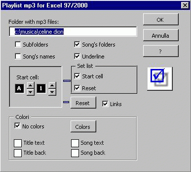 Playlist MP3 for Excel