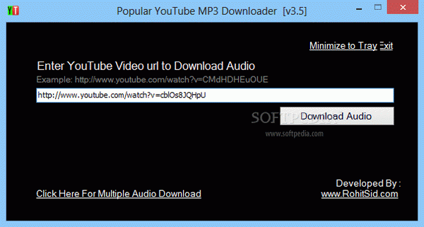 Popular YouTube MP3 Downloader