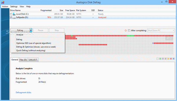 Portable Auslogics Disk Defrag