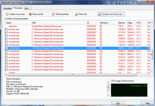 Portable Autostart And Process Viewer