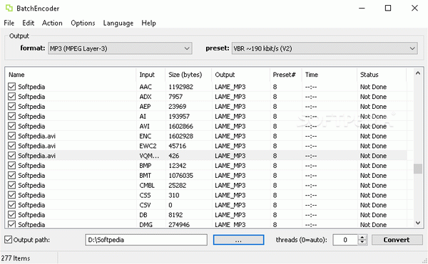 Portable BatchEncoder