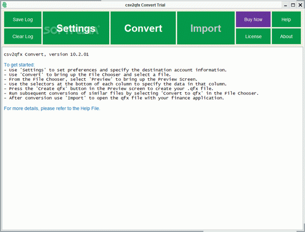 Portable CSV2QFX Converter