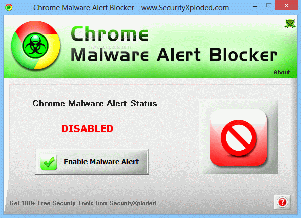 Portable Chrome Malware Alert Blocker