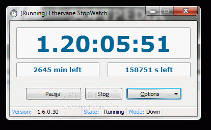 Portable Ethervane Stopwatch