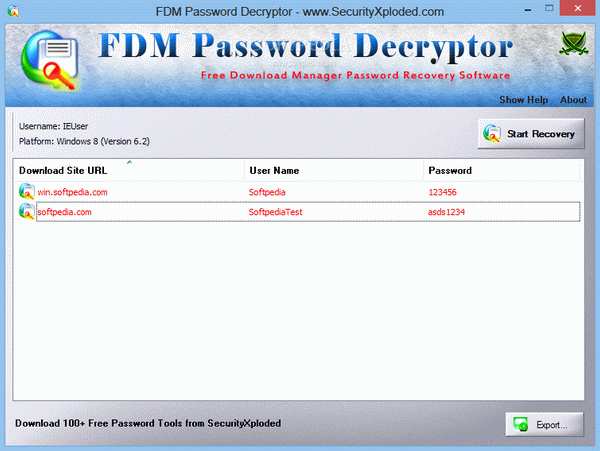 Portable FDM Password Decryptor