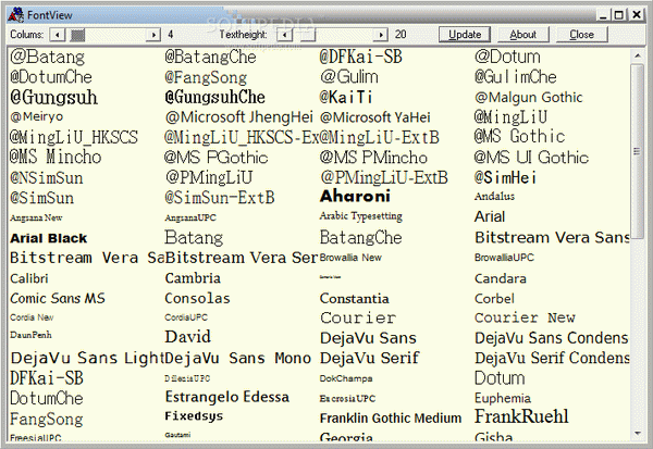 Portable FontView