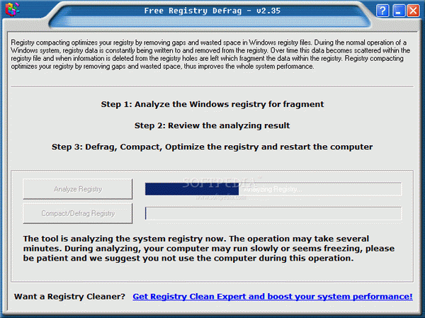 Portable Free Registry Defrag