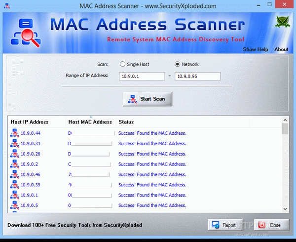 Portable MAC Address Scanner