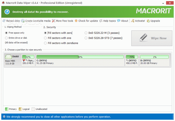 Portable Macrorit Data Wiper