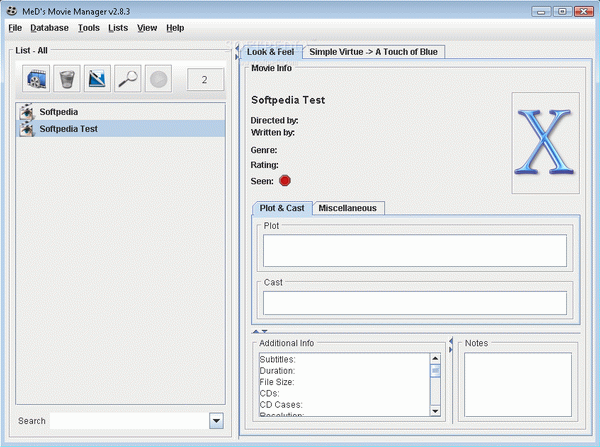 Portable MeD's Movie Manager